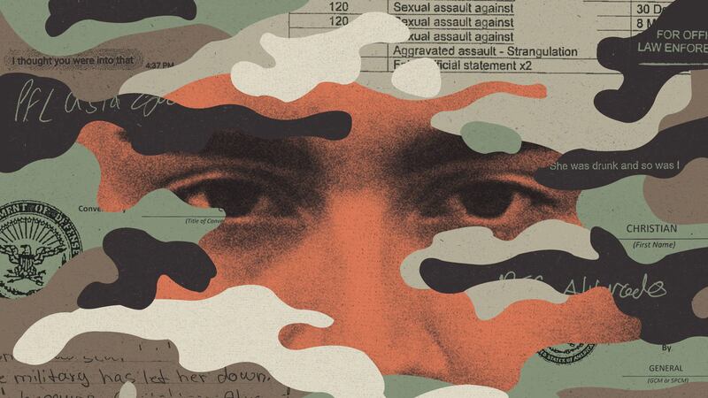 “She was drunk and so was I,” Alvarado, an Army private first class, typed on the...