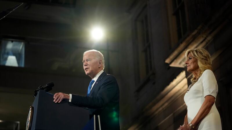 FILE - President Joe Biden speaks at a leaders' reception at the Metropolitan Museum of Art in...