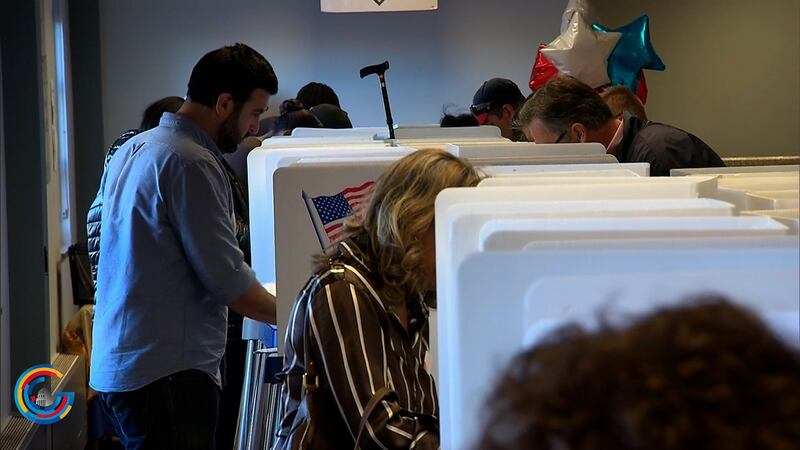 voters at the polls