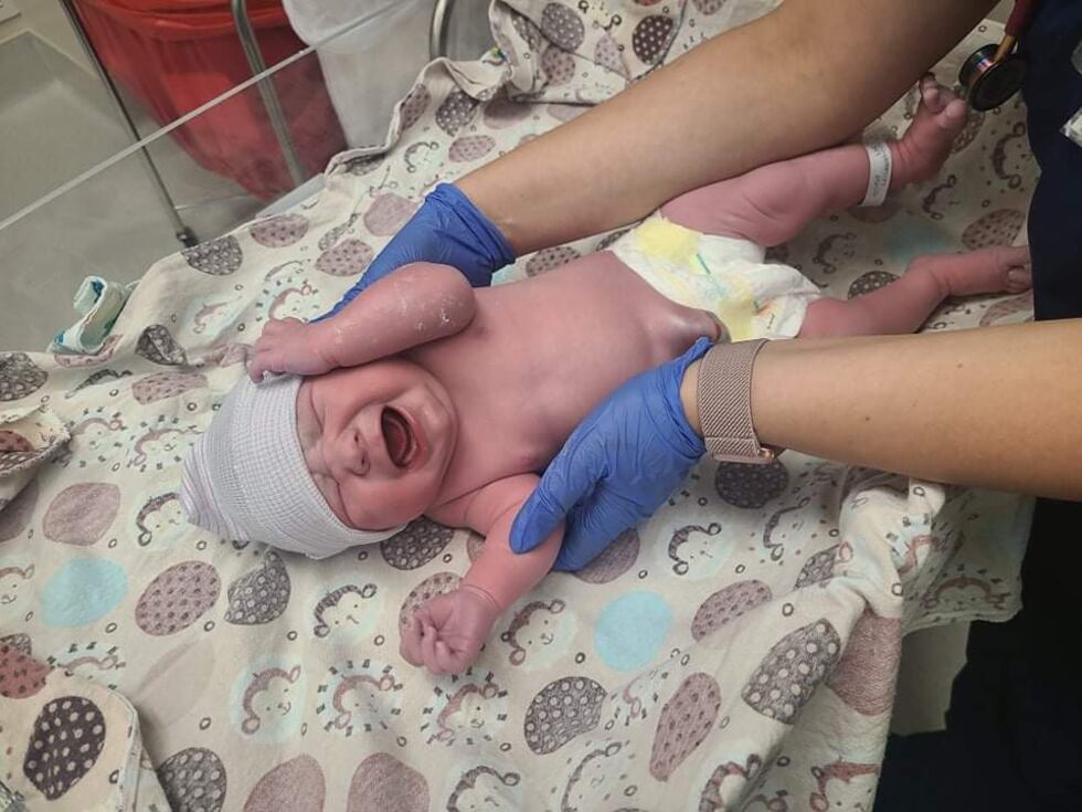 Amelia Blayke Gonzales was born Monday at 6:59 p.m. weighing 8lbs 6oz.