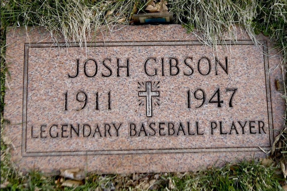 The grave stone for baseball player Josh Gibson is shown at Allegheny
Cemetery in Pittsburgh...