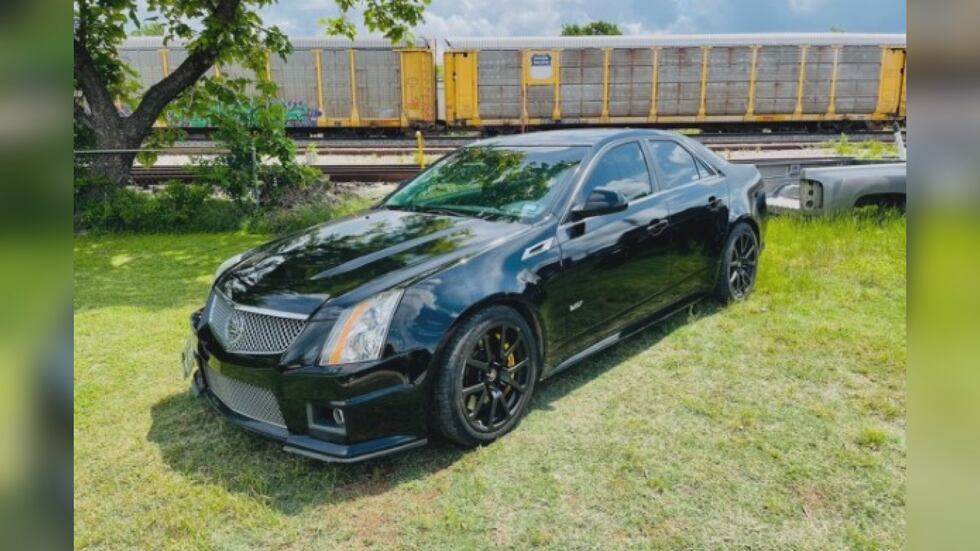Netterville's Cadillac CTS-V before it was crashed.