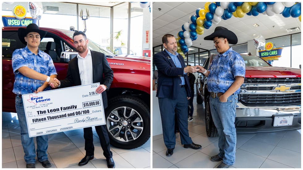 Chevrolet partnered with Bruce Lowrie Chevrolet in Fort Worth to give Riley Leon, 16, a new...