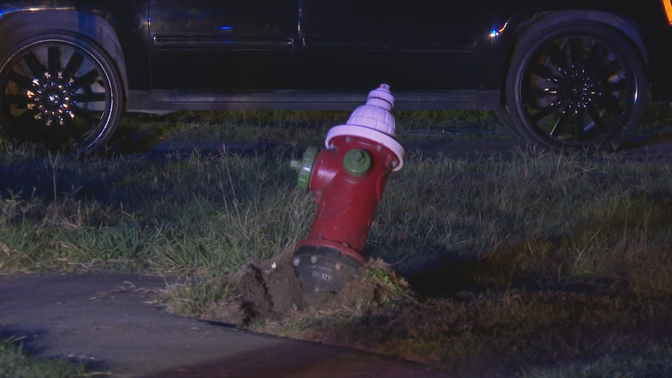 Bryan police seek suspected drunk driver who ran after crashing into fire hydrant