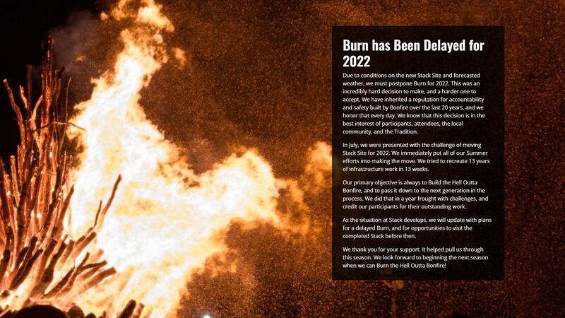 Student Bonfire has been delayed due to the weather conditions that are expected over Thursday...