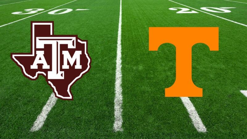Texas A&M vs Tennessee Football logo